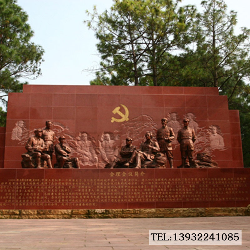 红色文化解放军雕塑