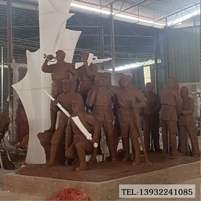抗日红军解放军雕塑厂家