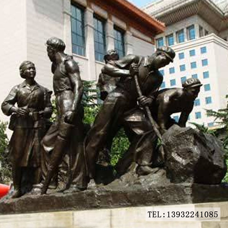 玻璃钢红军广场雕塑群雕像