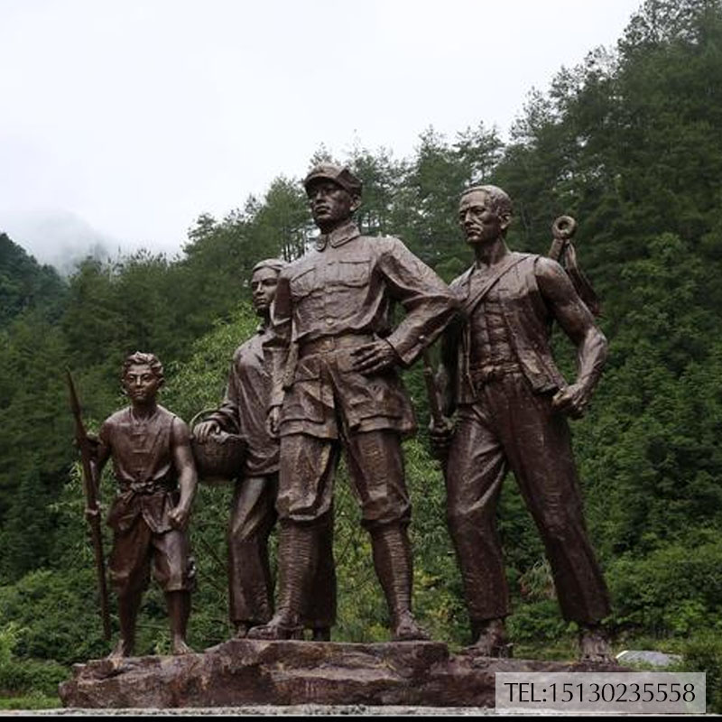抗战红军人物雕塑